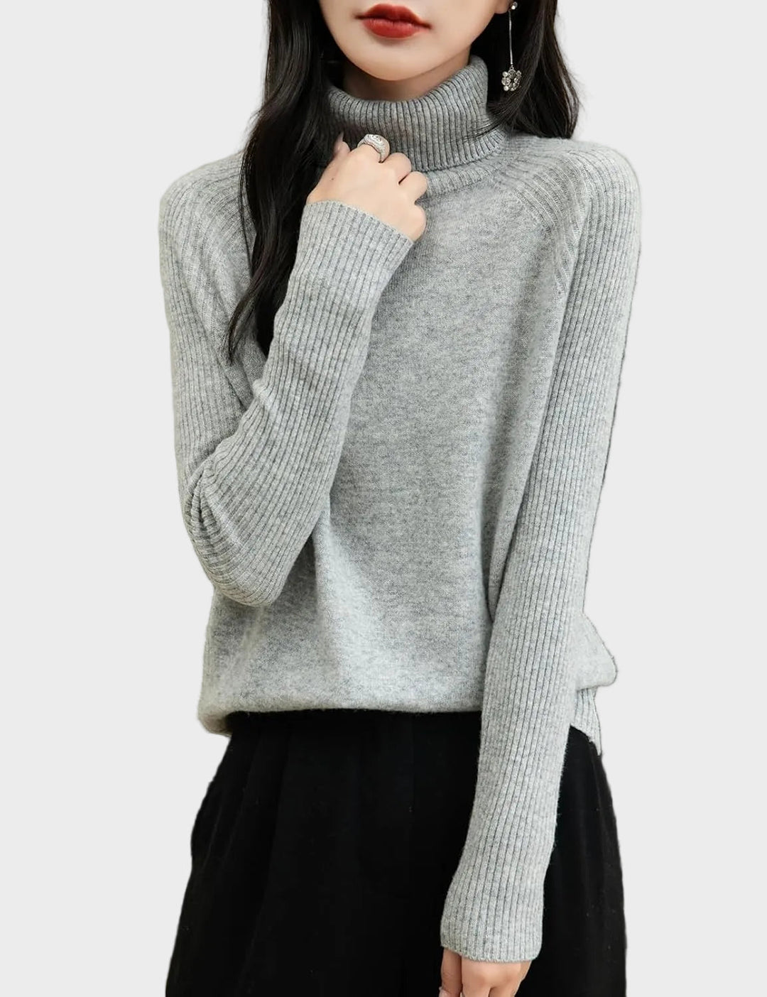 Fritz | 100% Merino Wool Raglan Turtleneck Sweater