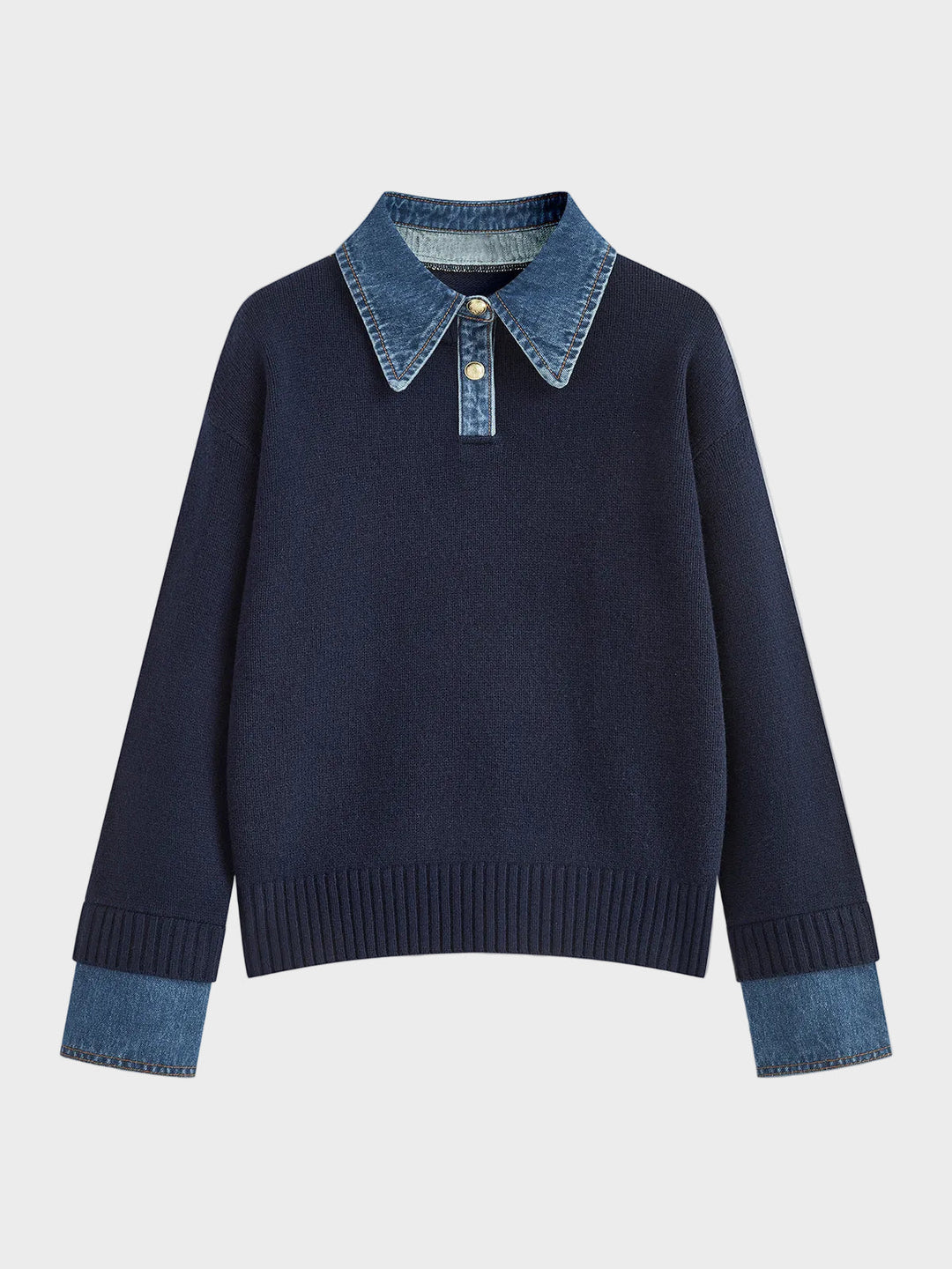 Tiffany | 2 in 1 Panel Lapel Sweater