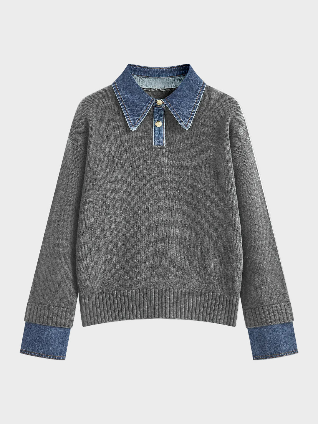 Tiffany | 2 in 1 Panel Lapel Sweater