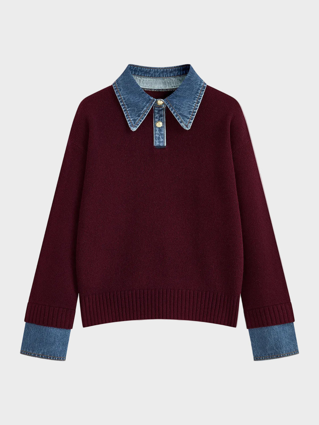 Tiffany | 2 in 1 Panel Lapel Sweater