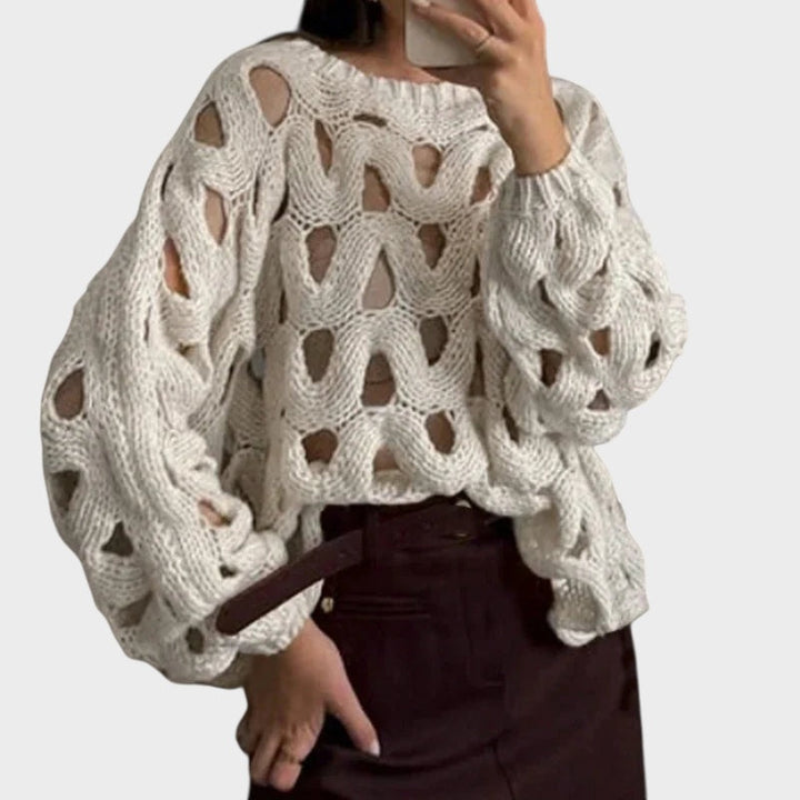 Sophie Grace - Elegant open-knit sweater