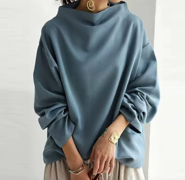 Elly | Knitted Top with High Neckline and Soft Texture
