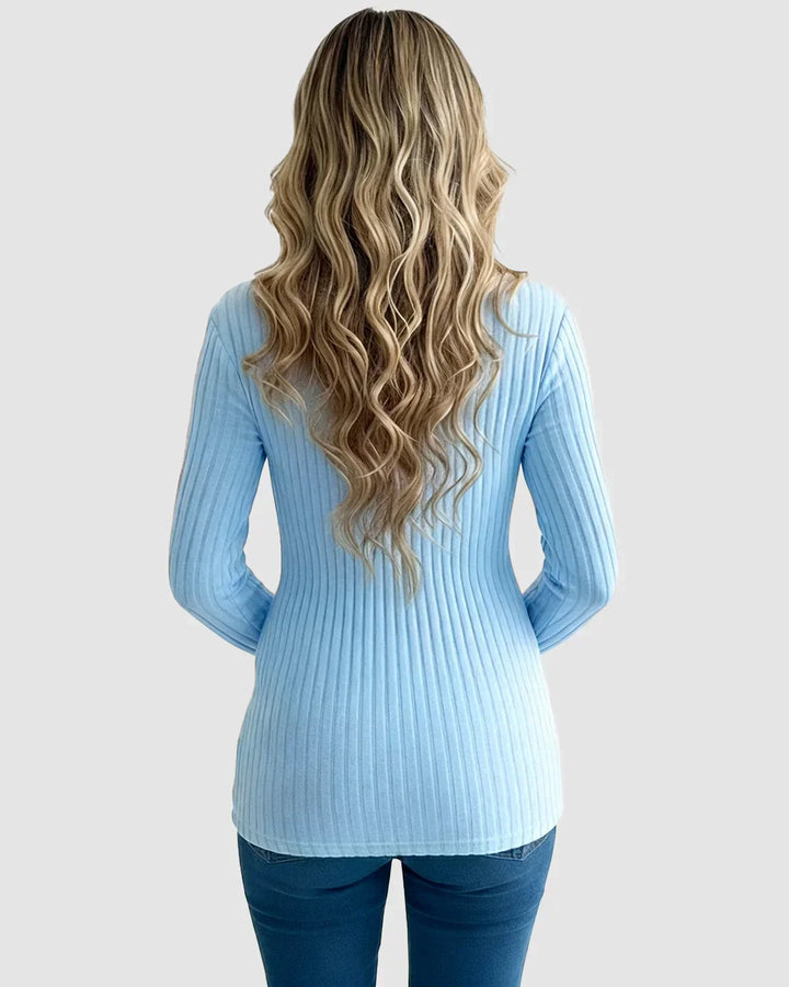 Gloria - Tie-Waist Ribbed Maternity Top